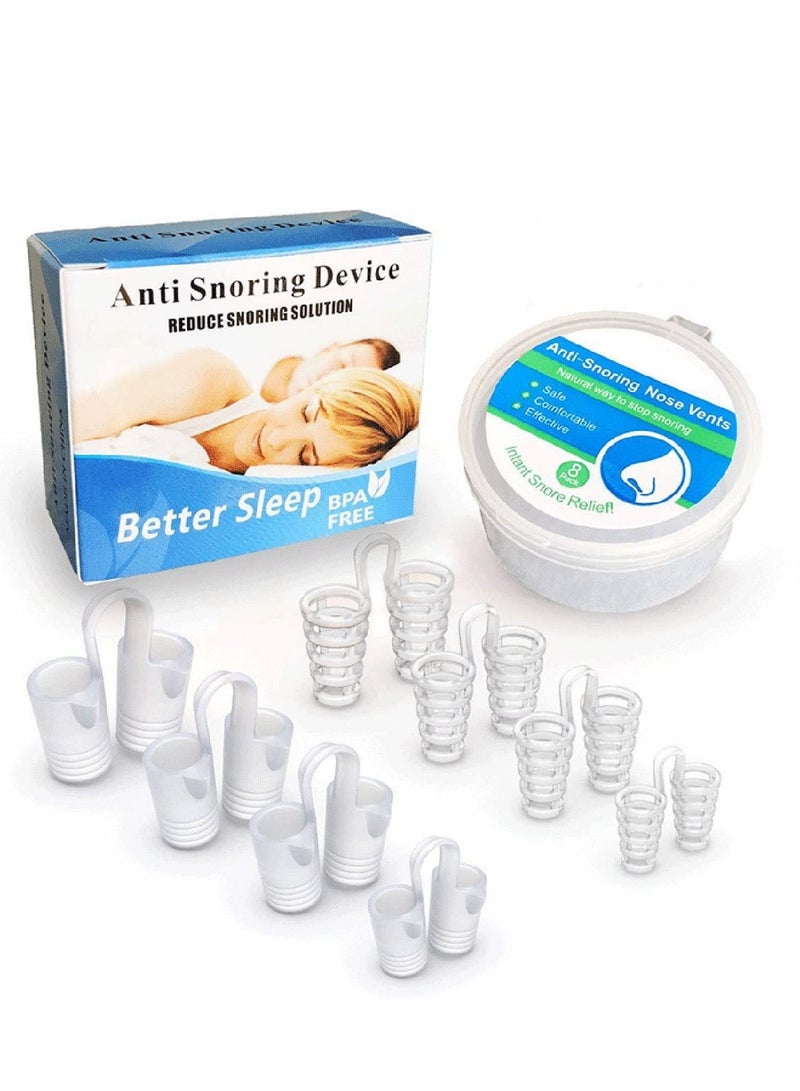 XiuWoo Anti Snoring Silicone Nasal Stopper 8 Set - Image 1