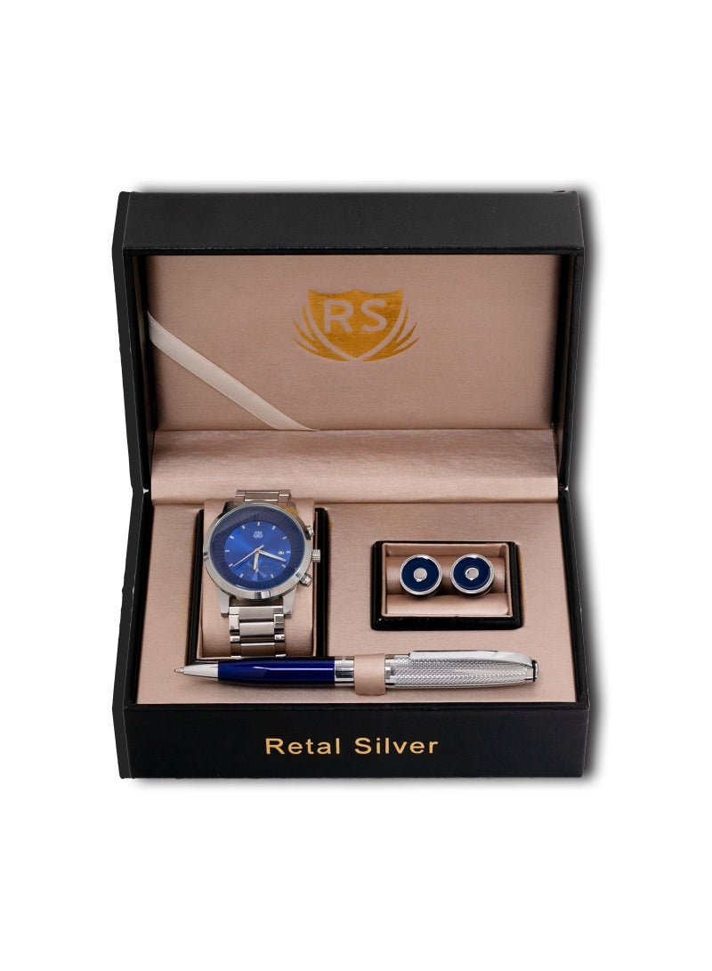RS Diamonds Rs Stainless Steel Quartiz Watch Set  - Image 2
