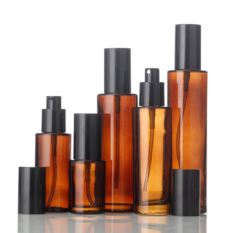 Brown Glass Emulsion Bottle Black Glass Fine Mist Spray Bottle Cosmetic Bottle Press Glass Spray Bottle - Image 3