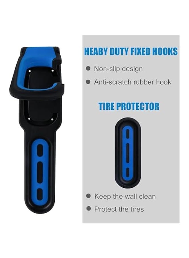 TRASSLE Foldable Bike Wall Hook, Black ABS Painted Sports Bicycle Parking Rack for Indoor Garage Bikes Display - Image 4