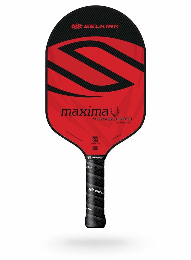 Selkirk Sport Vanguard Hybrid Pickleball Paddle | Carbon Fiber Paddle with a Polypropylene X5 Core | Pickleball Rackets | Maxima Lightweight Red - Image 1