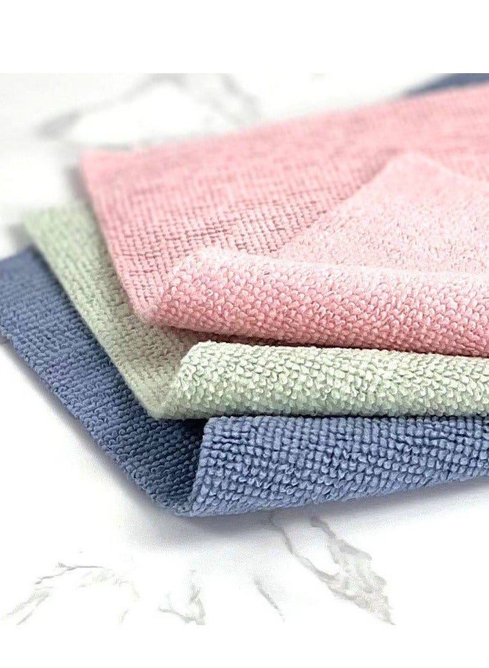 صندوق فوط من المايكروفايبر، 20 فوطة قابلة لإعادة الاستخدام 20 × 20 سم للمسح والتنظيف، عالية الامتصاص - Image 3