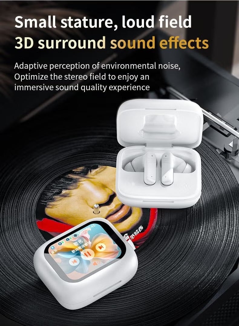 Wireless Earbuds with LED Touch Screen, Noise Reduction Headphones with, Wireless Compatible Earphones with Charging Case