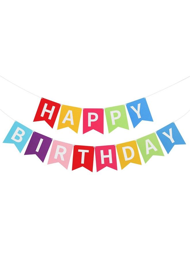 Irenare لافتة عيد ميلاد ملونة سعيدة 4 قطع من علم قماش الفيلت قوس قزح بألوان متنوعة زينة حفلات معلقة تم تجميعها لعيد ميلاد سعيد زينة حفلات عيد الميلاد - Image 3