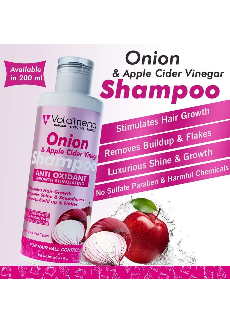 VOLAMENA WITH DEVICE Onion Apple Cider Vinegar Shampoo 200 ml - Image 2