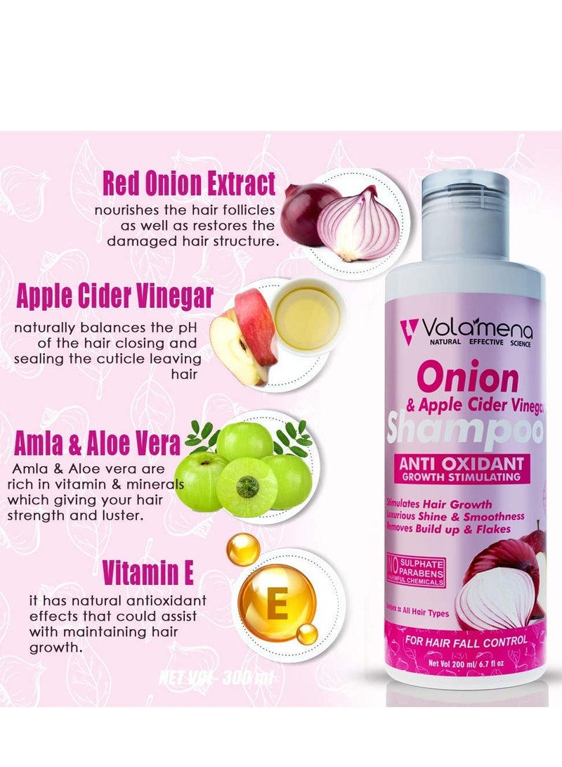 VOLAMENA WITH DEVICE Onion Apple Cider Vinegar Shampoo 200 ml - Image 3