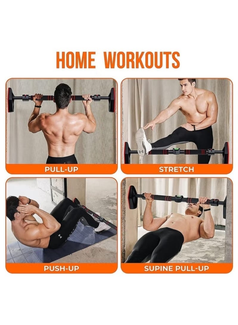 WALALLA Kids Swing Chair Hanging Bar Swing Rope and Pullup Bar Kids Indoor Doorway Fitness Set Yellow - Image 2