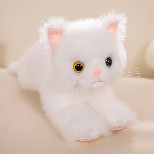 PEACH CAT Cat Stuffed Animal 12 Realistic Kitten Plushies Soft Plush Toys Gifts for Kids White - Image 5
