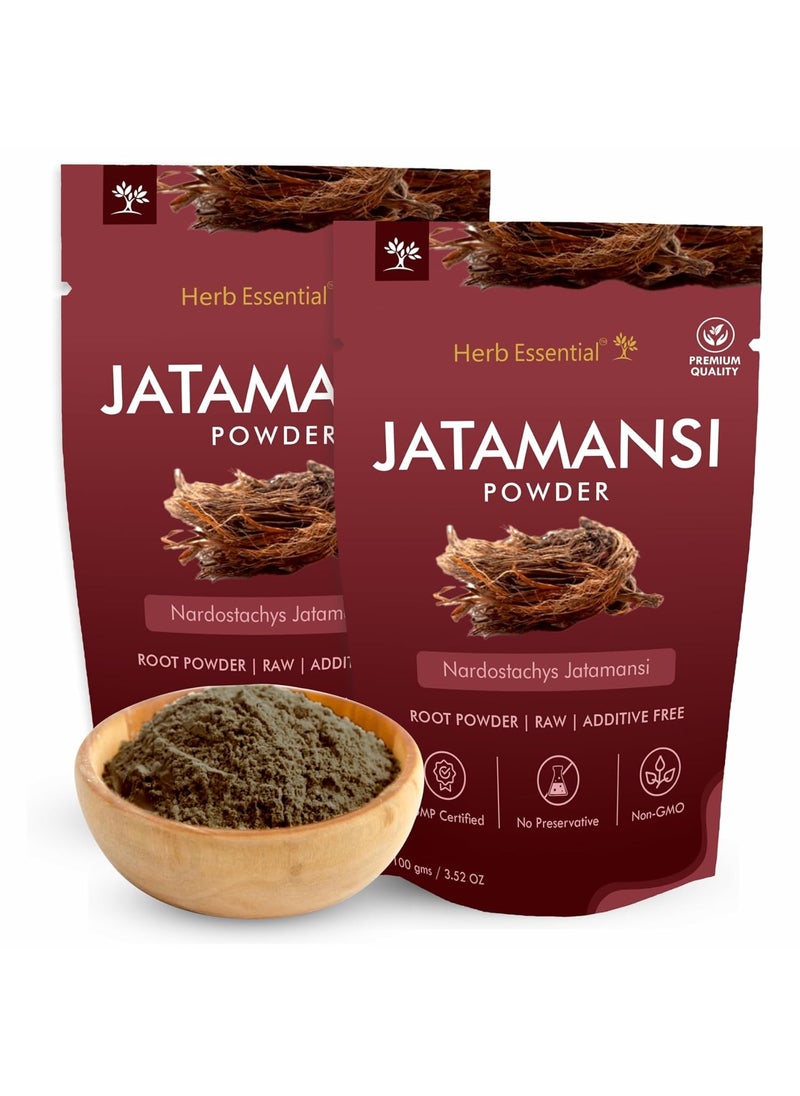 Herb Essential - 705 Ounce 100 Natural Jatamansi Root Powder Nardostachys Jatamansi Natural Spikenard for Strong Hair Ultra Cleaned Vegan NonGMO  100 g Pack of 2 - Image 1