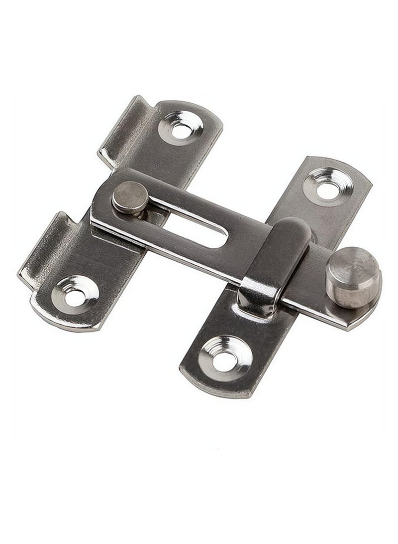 SYOSI Safety Door Lock, Stainless Steel Flip Latch Gate Latches Bar Latch Hasp Lock Sliding for Window Cabinet Room Accessorries, Brushed Finish - Image 2