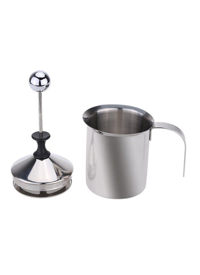 NIBEMINENT DIY Stainless Steel Double Mesh Milk Foamer Silver 18x13x9centimeter  - Image 2