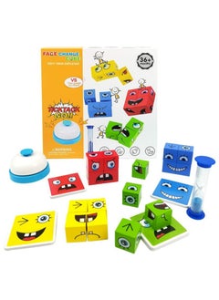 Face Expression Game for Kids & Family – Wooden Educational Puzzle, Emotion Matching Blocks, Brain Development Toy for Ages 3+