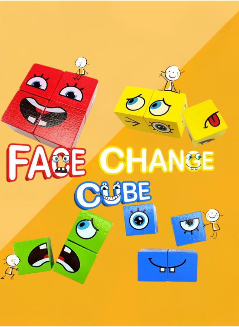 null - Face Expression Game for Kids & Family – Wooden Educational Puzzle, Emotion Matching Blocks, Brain Development Toy for Ages 3+ - Image 1