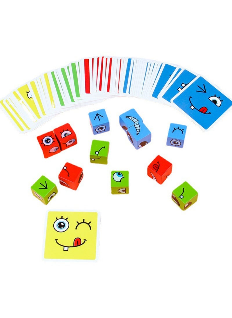 Face Expression Game for Kids & Family – Wooden Educational Puzzle, Emotion Matching Blocks, Brain Development Toy for Ages 3+  - Image 3