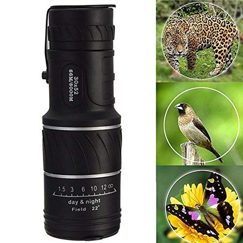 Iktu 30x52 HD Optical Monocular Camping Hiking Telescope Bird Watching - Black - Image 5