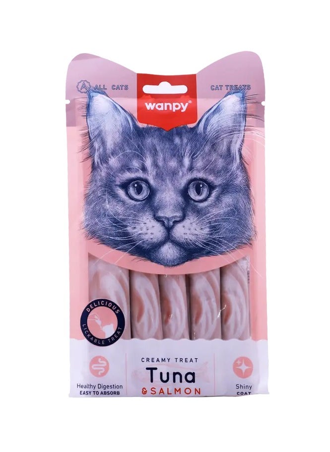 Wanpy wanpy Creamy lickable treats - tuna&salmon 12x70g  - Image 1