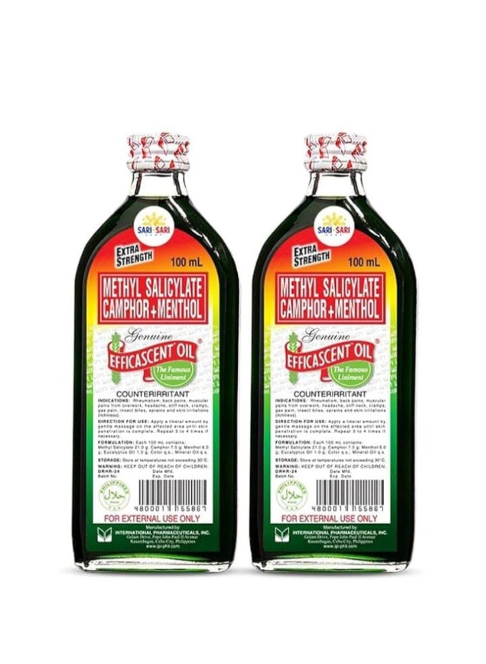 Genuine Efficacent Oil - Camphor and Menthol 2 pieces