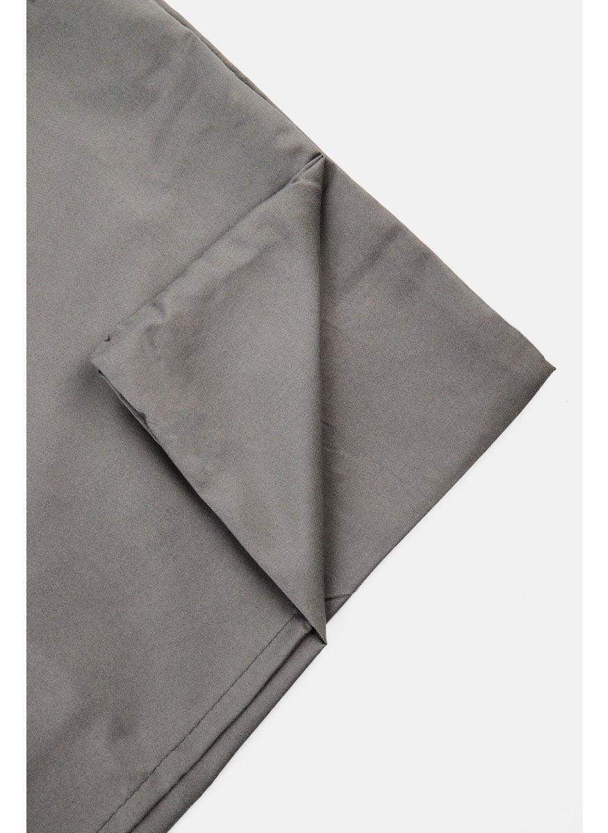 Cotton home 3 Pieces Queen Plain Fitted Sheet With Pillow Case 160 x 200 cm, Dark Grey  - Image 3