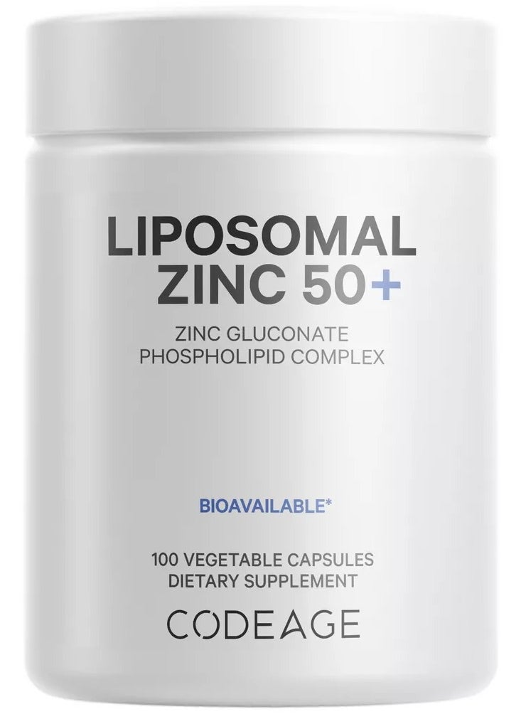 Codeage Liposomal Zinc 50+ Bioavailable* 100 Vegetable Capsules  - Image 1