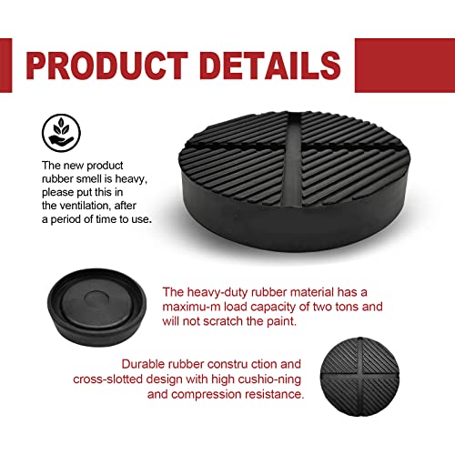 KEVWR 1 Pack Universal Floor Jack Pads, Jack Pad Adapter Pinch Weld Side Frame Rail Protector Puck/Pad, Car Lift Frame Rail Protection Accessories - Image 3