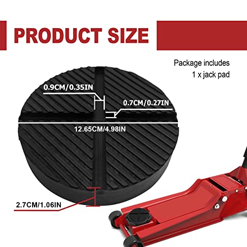 KEVWR 1 Pack Universal Floor Jack Pads, Jack Pad Adapter Pinch Weld Side Frame Rail Protector Puck/Pad, Car Lift Frame Rail Protection Accessories - Image 2