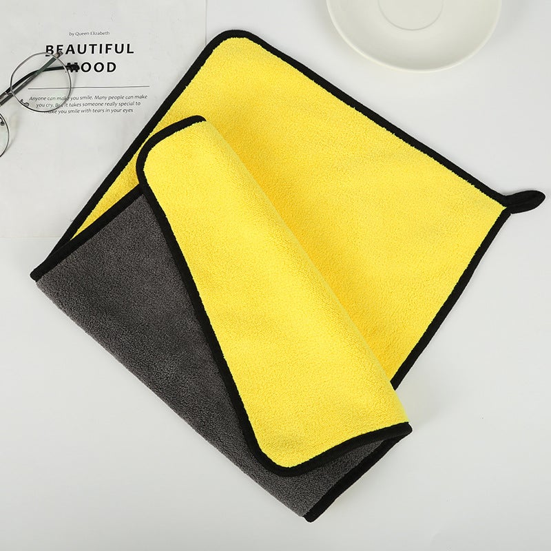 Car Wash Towel, Thickeneded Towel for Car Wiping, Water-Absorbent and Lint-Free Coral Velvet Fishing Towel with Logo Can Be Added - Image 1