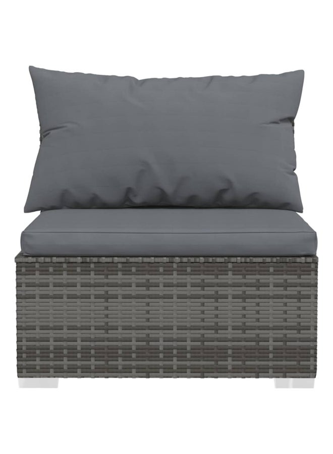 vidaxl 7 Piece Garden Lounge Set with Cushions Poly Rattan Grey 3101837 - Image 4