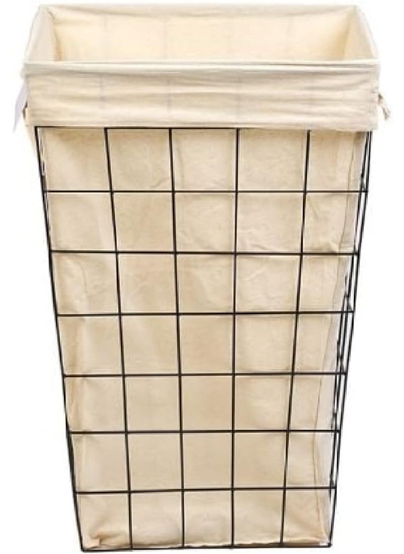 Homesmiths Square Metal & Fabric Laundry Basket 40 x 40 x 67 cm  - Image 1