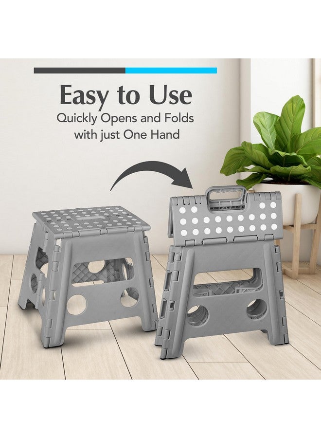 Handy Laundry Handy Laundry Folding Lightweight Step Stool is Sturdy Enough to Support Adults and Safe Enough for Kids. Opens Easy with One Flip. Great for Kitchen, Bathroom or Bedroom. (Grey - 13 inch)  - Image 3