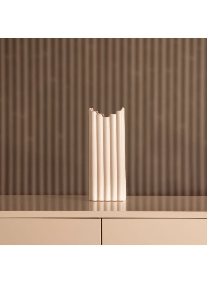 ROYAL FURNITURE Blenka ceramic white vase 12 x 12 x 22cm  - Image 1