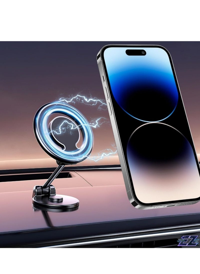 ELTRAZONE "Magnetic Car Mount – 360° Rotation All-Metal Magnetic Phone Holder, Strong Magnets for iPhone 15/14/13 Pro Max Plus & All Smartphones, Car Dash Mount"  - Image 1