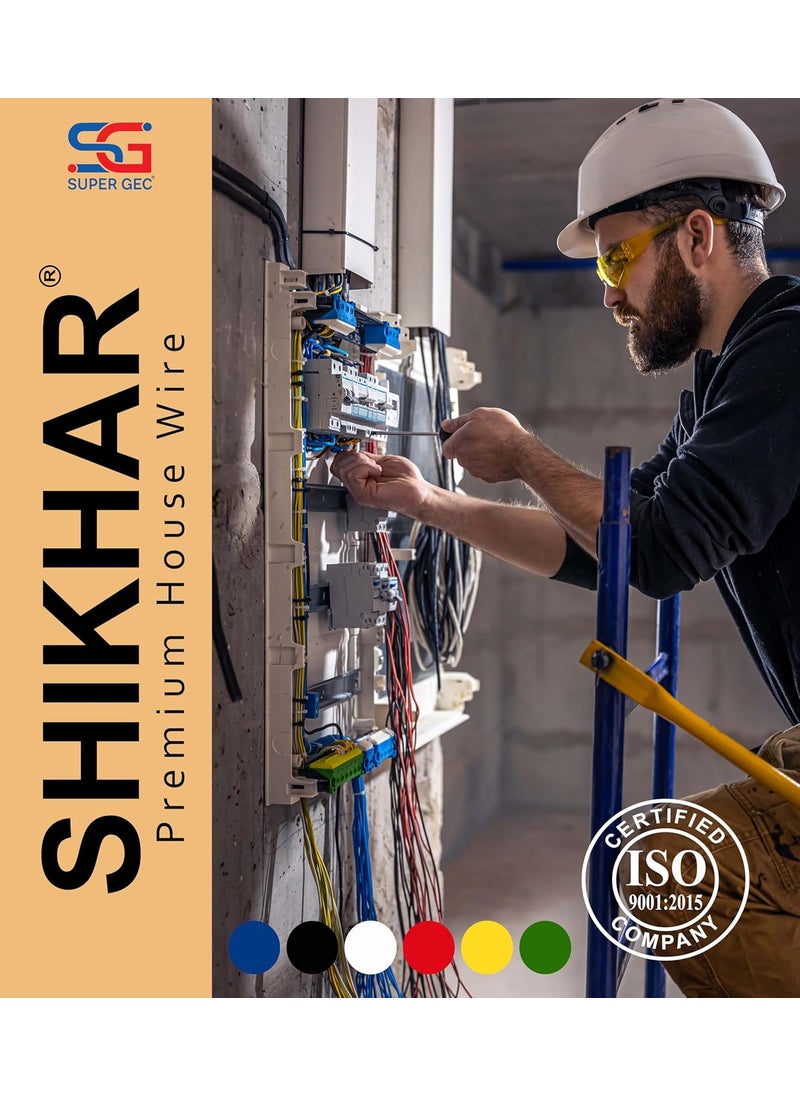 SUPER GEC SHIKHAR GOLD House Wire and Cable FR PVC Insulated Pure Copper Wire 90M Length Suitable for electrical wiring in homes offices and industrial spaces Red 1 sqmm  - Image 5