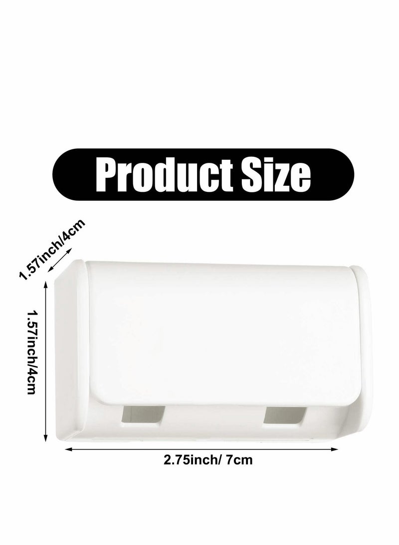 KASTWAVE Toothbrush Holder Wall Mounted with Cover for Bathroom, 2 Pieces Self Adhesive Toothbrushes Holder for Dorm Bathrooms and Shower, Holds 4 Toothbrushes - Image 2