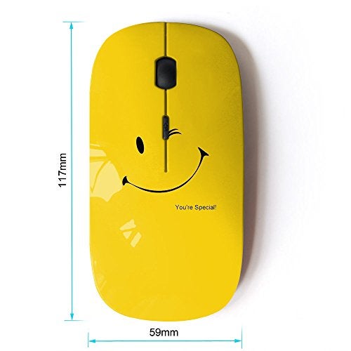 KOOLmouse [ Optical 2.4G Wireless Mouse [ Cute Yellow Smiley FACE ] - Image 2