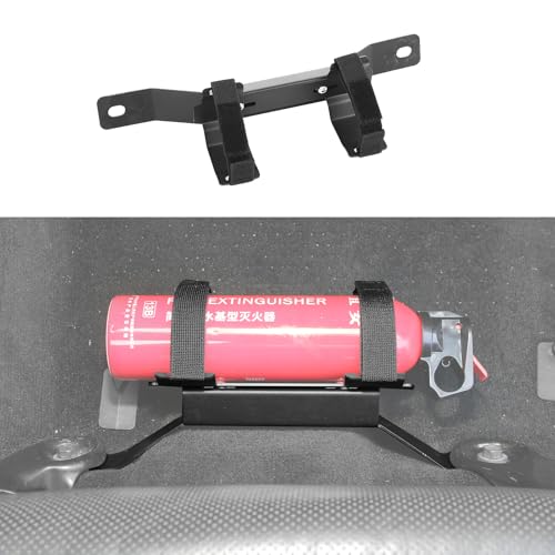CheroCar for Dodge RAM 20092017 Fire Extinguisher Holder Mount CoPilot Seat Under Adjustable Roll Bar Fire Extinguisher Holder Accessories IronBinding 4PCS Black - Image 1