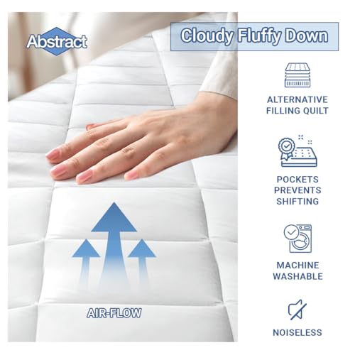 Abstract Waterproof Mattress Protector - Quilted, Fitted Cover for 33x75 Mattress - Breathable Soft Pad for Twin/Cot Size/RV Bunk/Camping Cot - Noiseless - Machine Washable - White - Image 4
