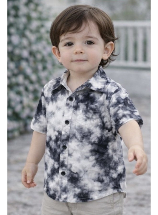 Bold Chic ThunderCloud Kids Short Sleeve Shirt for Boys - Image 3