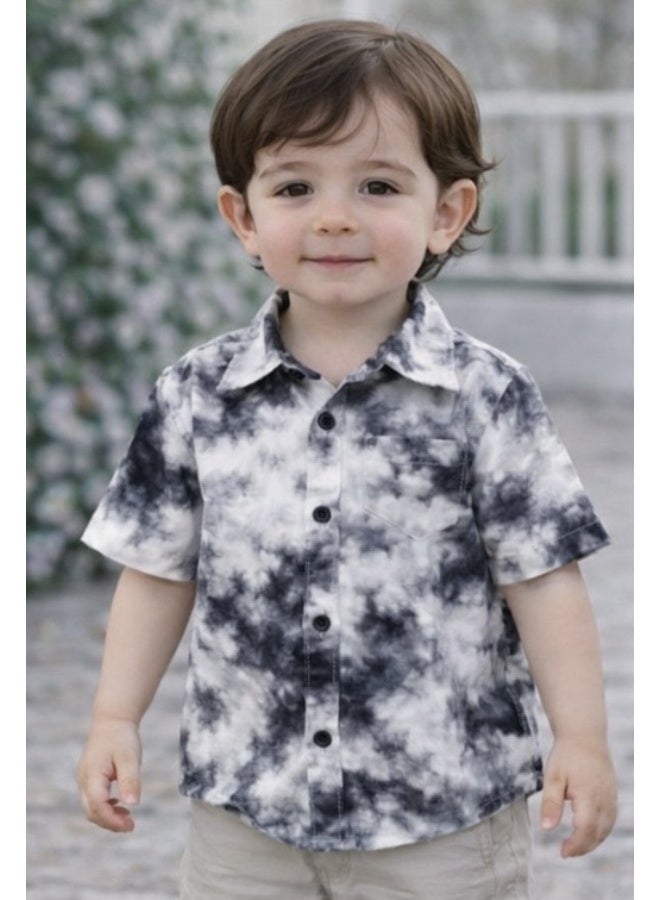 Bold Chic ThunderCloud Kids Short Sleeve Shirt for Boys - Image 4