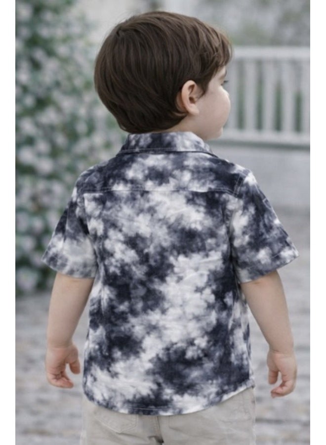 Bold Chic ThunderCloud Kids Short Sleeve Shirt for Boys - Image 2