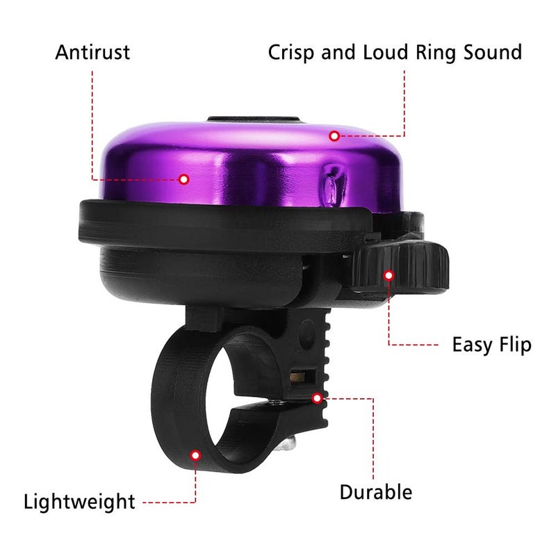 accmor Accmor Classic Bike Bell, Aluminum Bicycle Bell, Loud Crisp Clear Sound Bicycle Bike Bell for Adults Kids  - Image 5