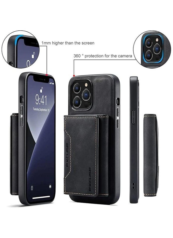 Excuses - 2 in 1 iPhone cases for 14 pro Max with detachable Magnetic wallet Premium Quality - Black - Image 1