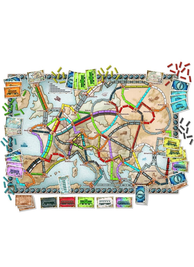 Generic - Ticket to Ride : Europe - A Board Game by Days of Wonder 2-5 Players - Board Games for Family 30-60 Minutes of Gameplay Games for Family Game Night For Kids and Adults Ages 8 plus English Version - Image 1