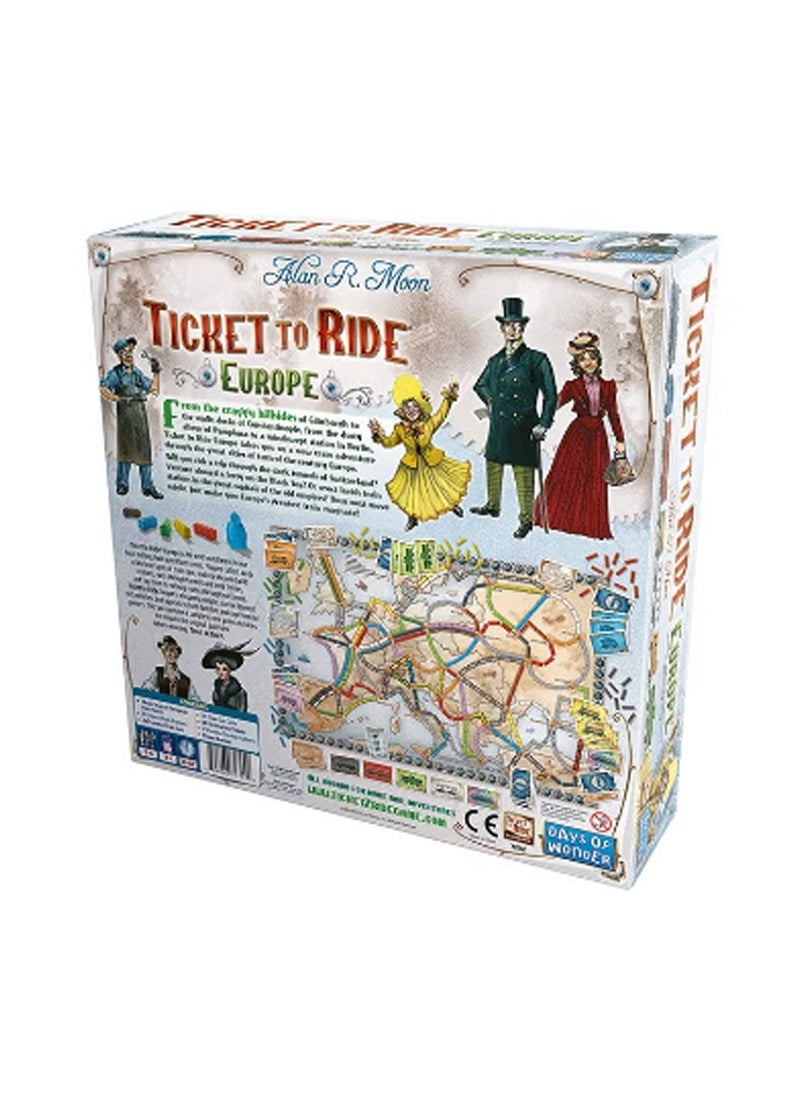 Generic - Ticket to Ride : Europe - A Board Game by Days of Wonder 2-5 Players - Board Games for Family 30-60 Minutes of Gameplay Games for Family Game Night For Kids and Adults Ages 8 plus English Version - Image 1