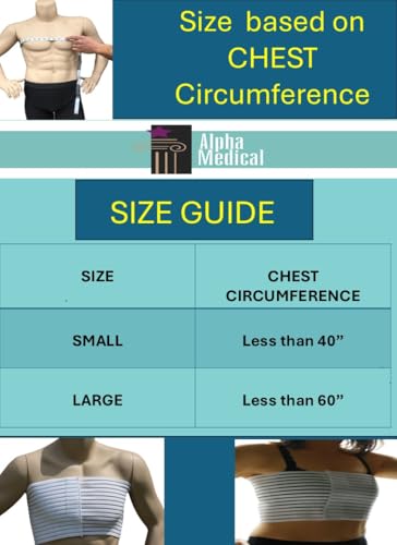 Alpha Medical Elasto-Fit Adjustable Breast and Chest Compression Wrap – Premium Support and Comfort for Post-Surgical Recovery. L0220 (Small) - Image 2