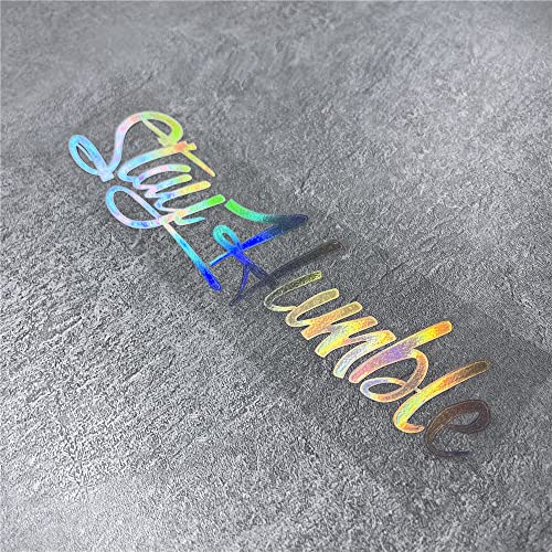 DXYMOO Car Stickers for Stay Humble Auto Front Rear Windshield Window Decal Vans Truck Window Tail Decoration Laser 500x125mm - Image 1