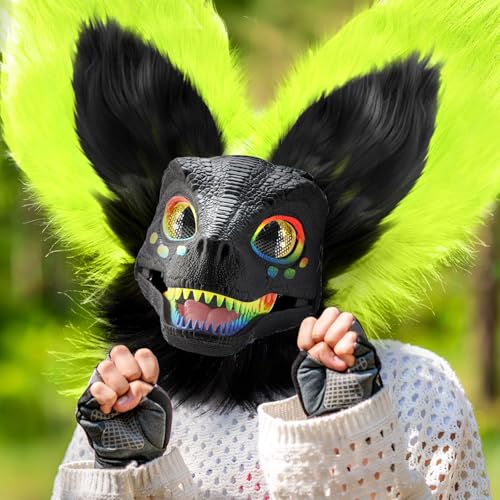 Seenelling 13 Pcs DIY Dino Mask Kit Hard Plastic Dinosaur Mask Furry Therian Dino Costume Kit Animal Dinosaur Party Costume(Natural Color) - Image 4