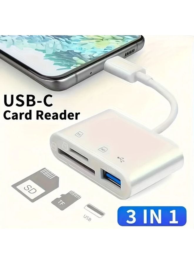 3 في 1 محول USB OTG قارئ بطاقات لآيفون نقل بيانات عالي السرعة - Image 5