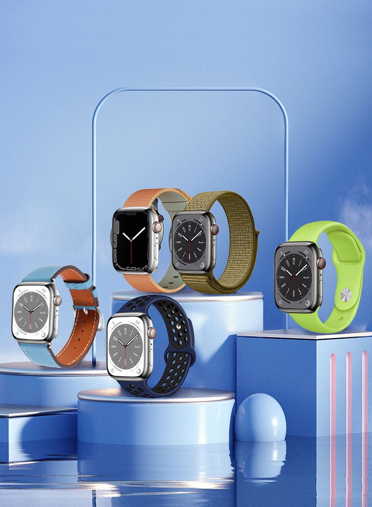 5pcs Watch Bands Replacement for Apple Watch Strap Compatible with Apple Watch 42/41/40/38mm Series 10/9/8/7/6/5/4/SE