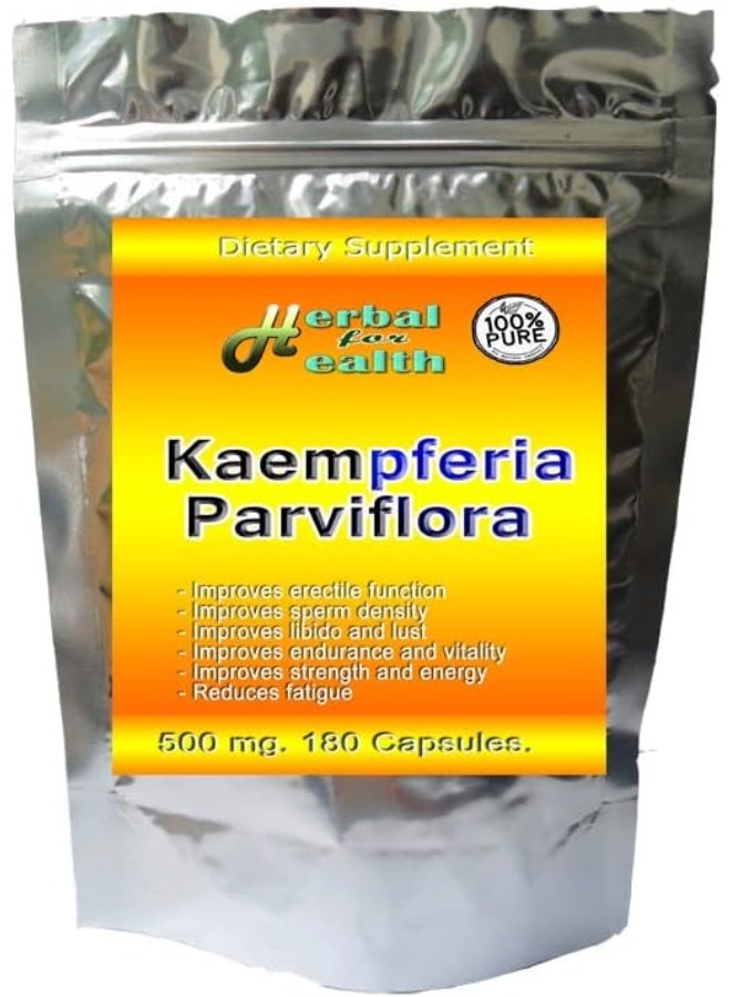 Generic Kaempferia Parviflora-Black Ginger-Black Galangal-Krachai Dum In Thai 500 Mg. 180 Caps.From Thailand  - Image 1