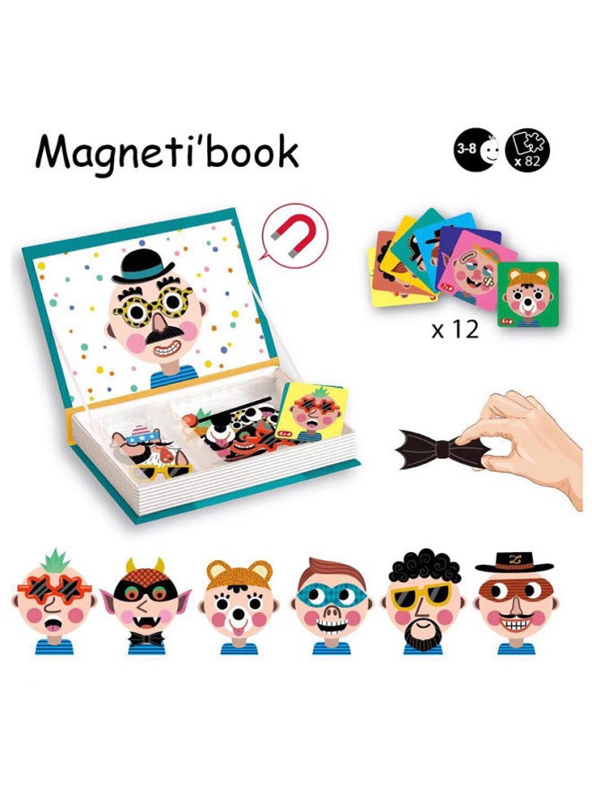 Hot Sale French Little Red Book Dress Baby DIY Assembled Magnetic Book Magnetic Sticker 3D Early Education Puzzle-Color:Fashion Closet Dress Up Baby - Image 3